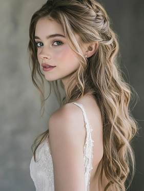 Half up half-down style , trending hairstyles